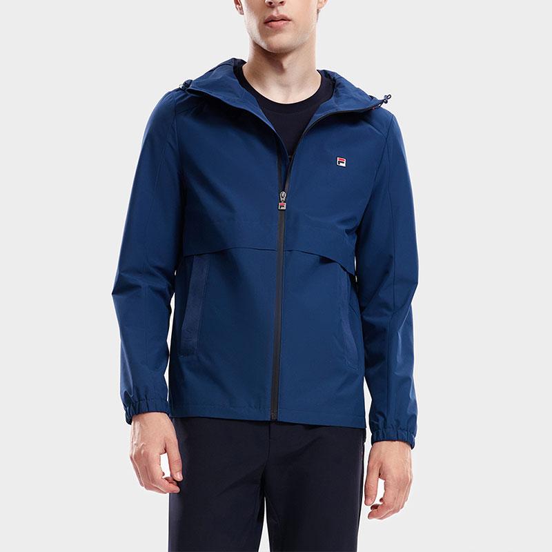 Fila Solid Woven Jacket Men Jackets Indigo F11M331702F-DB