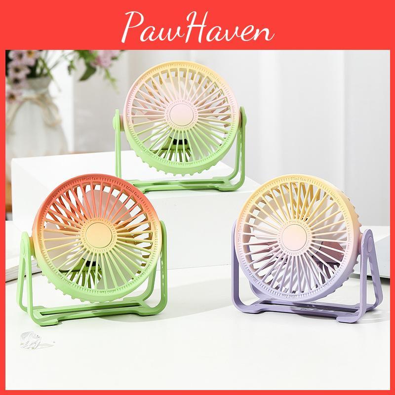 New Mini Usb Fan Color Changing Portable Desktop Fan With Built-in Battery Ideal For Students Dormitories Characters)