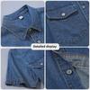 Men's Summer Denim Shirt - Large Size, Thin Cotton, Half-Sleeve, Slim Lapel Work Jacket