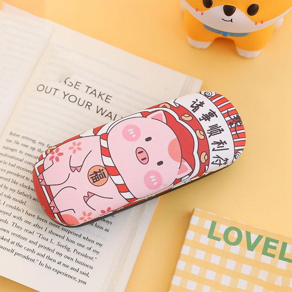 Bag Cartoon Square PU Leather Eyeglass Hard Box Glasses Box Reading Glasses Case Spectacle Case
