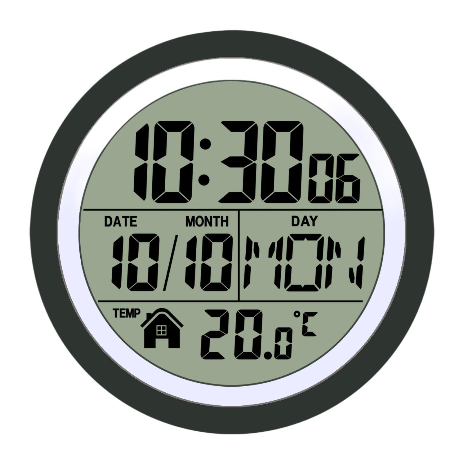 Shower Clock Digital Waterproof Multi Function Easy to Use Wall Clock for Kitchen Bathroom Bedroom чёрный