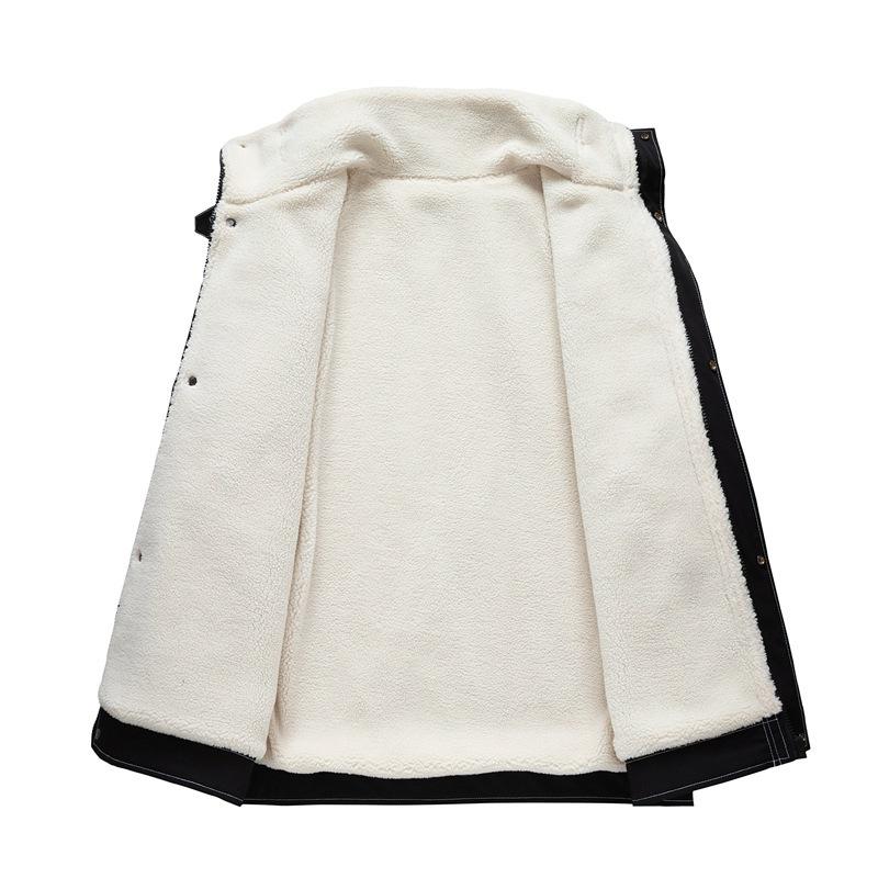 New Winter Cotton-padded Clothes Men's Thickened Lamb Wool Cotton-padded Clothes Couple Casual Warm Jackets Trendy Tooling Cotton-padded Jackets for