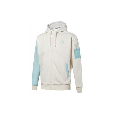 Sweat à capuche tricoté colorblock rétro Logo Veste de sport Vestes pour hommes Blanc 534813-93