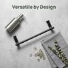 2 PCS Black Towel Rack Rustproof Cabinet Door Towel Rack  Home Dorm Hotel Apartment