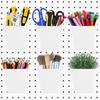 6Pack Pegboard Cups, Large Pegboard Bins with Hooks, Square Box Shape Pegboard Cup Holder Accessories for Garage Office Craft Room DIY Tools Playroom