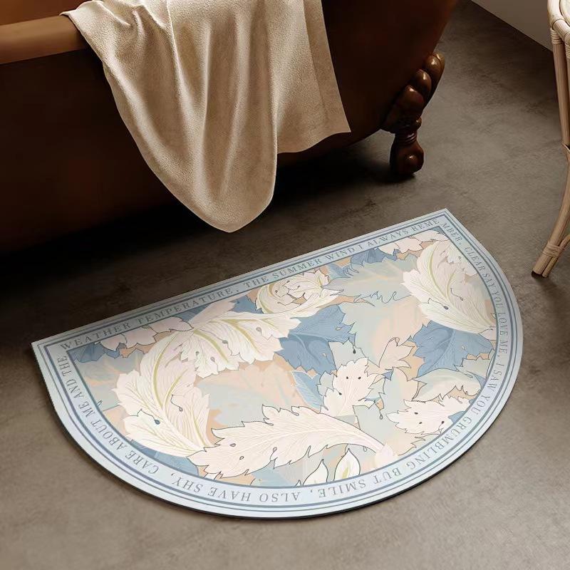 Nordic Vintage Bathroom Dirt Resistant Wear-resistant Easy Care Mat Bathroom Door Moisture-wicking Quick Dry Diatomium Mud Carpet