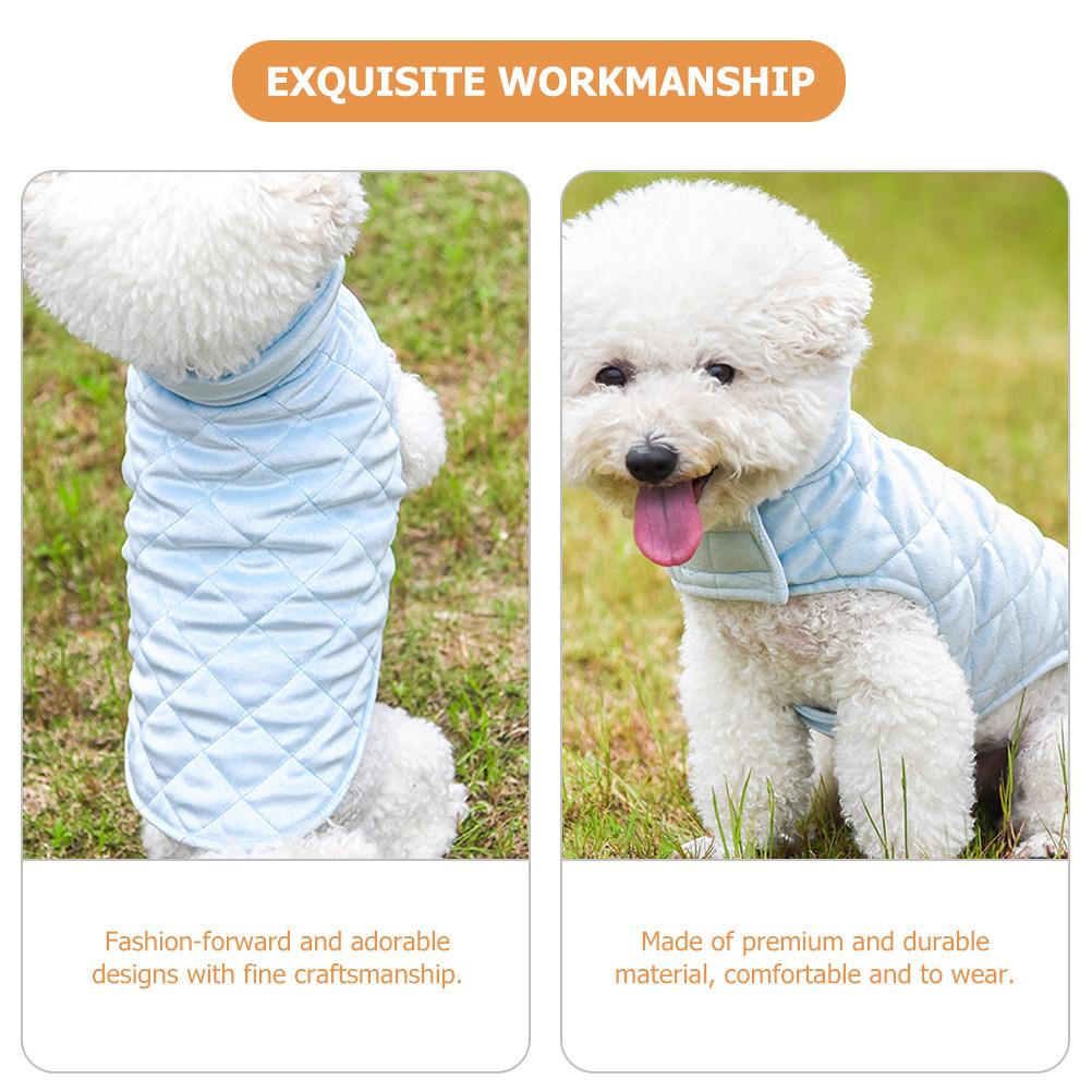 

2Pcs Pet Warm Vest Dog Vest Winter Wear Decorative Pet Apparel Comfortable Daily Outdoor Cozy Dog Clothes Costumes for Dogs 30X25CM