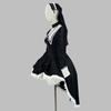 Anime Cosplay Costume Dark Sweet and Cool Embroidered Cross Halloween Nun Costume COS Costume