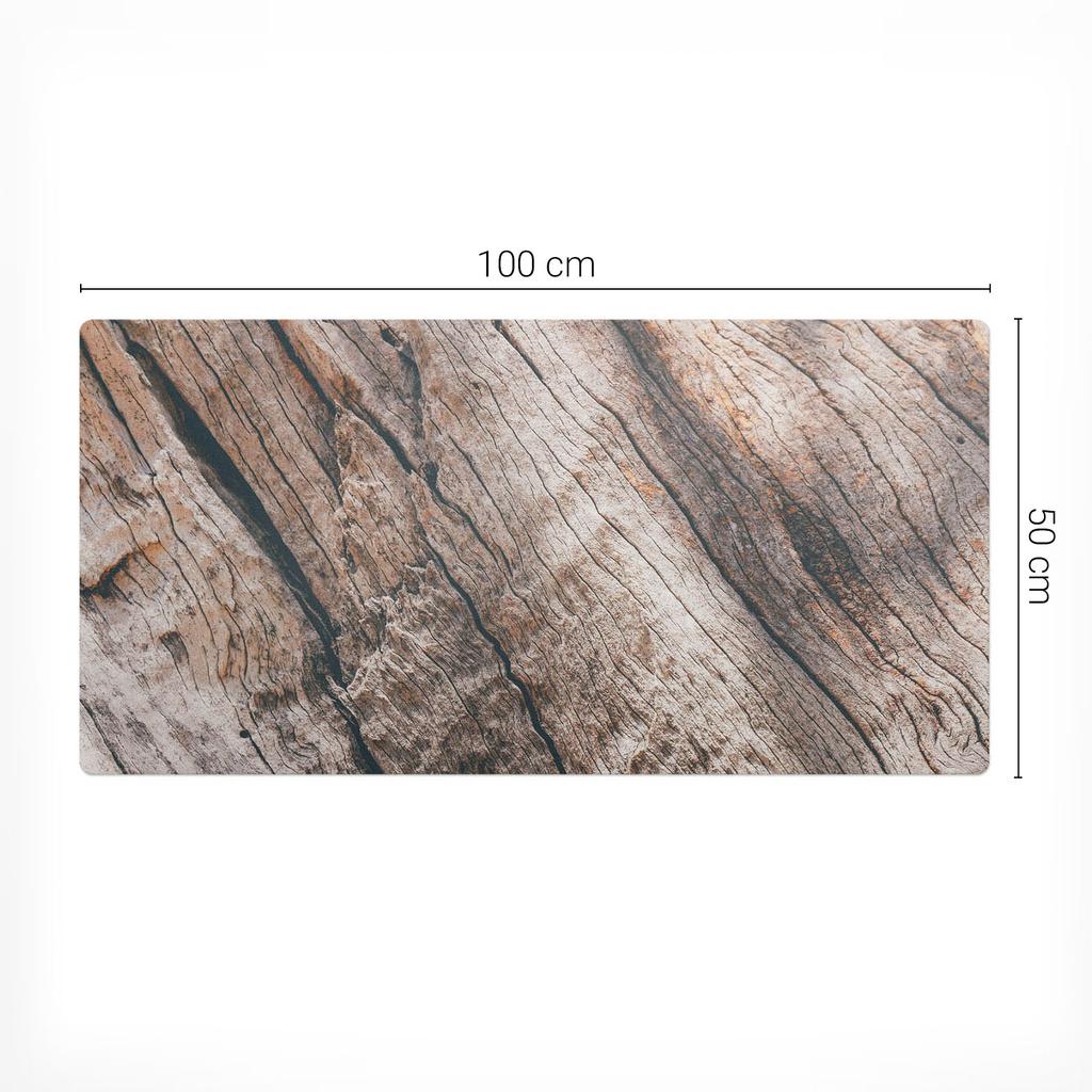 Uniwersalna Mata Ochronna Pod Sprzęt Komputerowy Drewniane Słoje 100X50 Cm