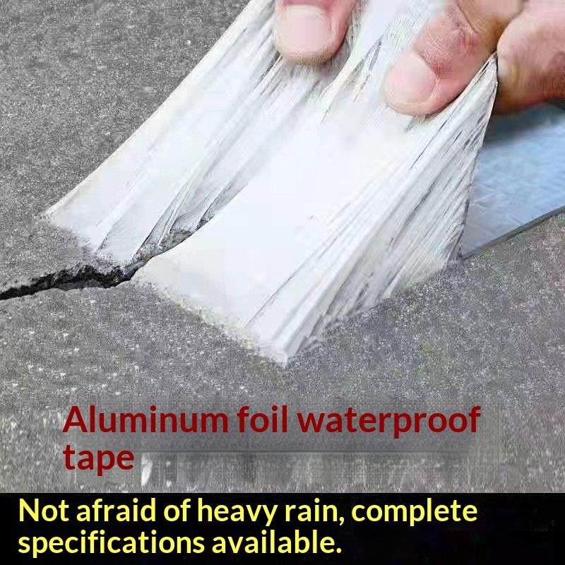 Nastro Sigillante Super Adesivo in Foglio di Alluminio e Gomma Butilica, Resistente alle Temperature, Impermeabile, per Tetti, Tubi, Stop Perdite, Crepe, Riparazione Condotti