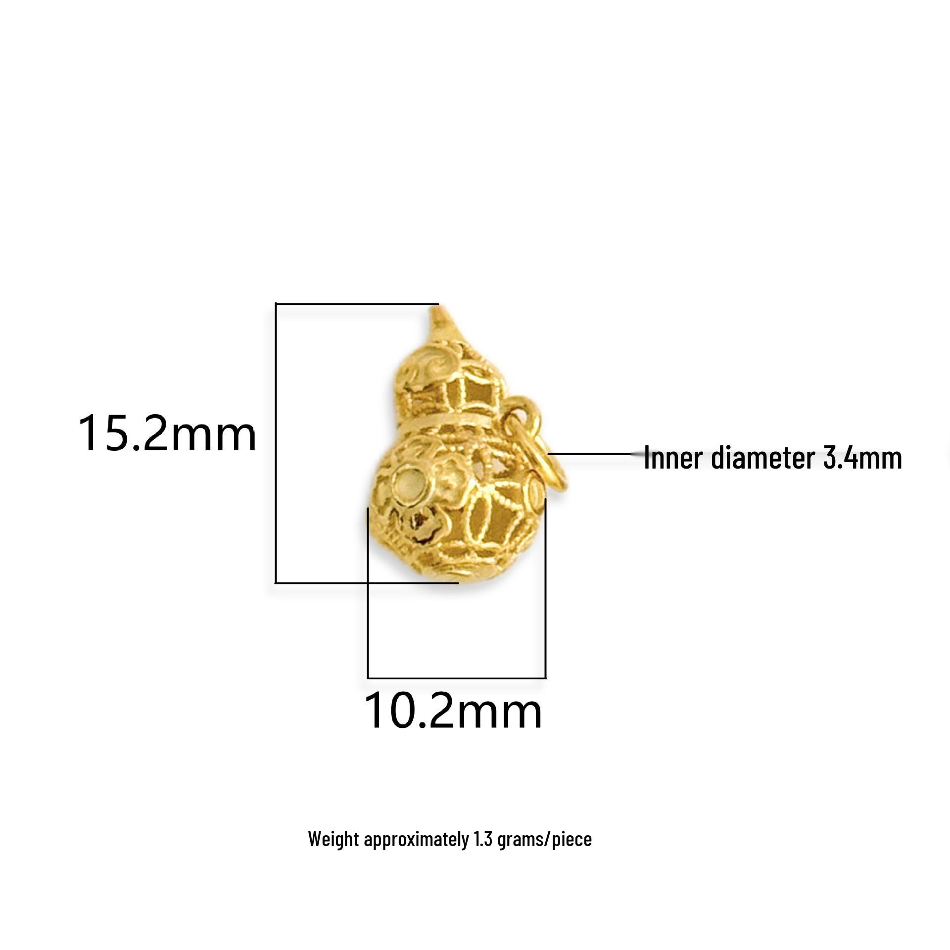 S999 Sterling Silver 3D Hollow Gourd Flower Pendant for DIY Crystal Bracelet and Necklace Beading. Pure Silver 999