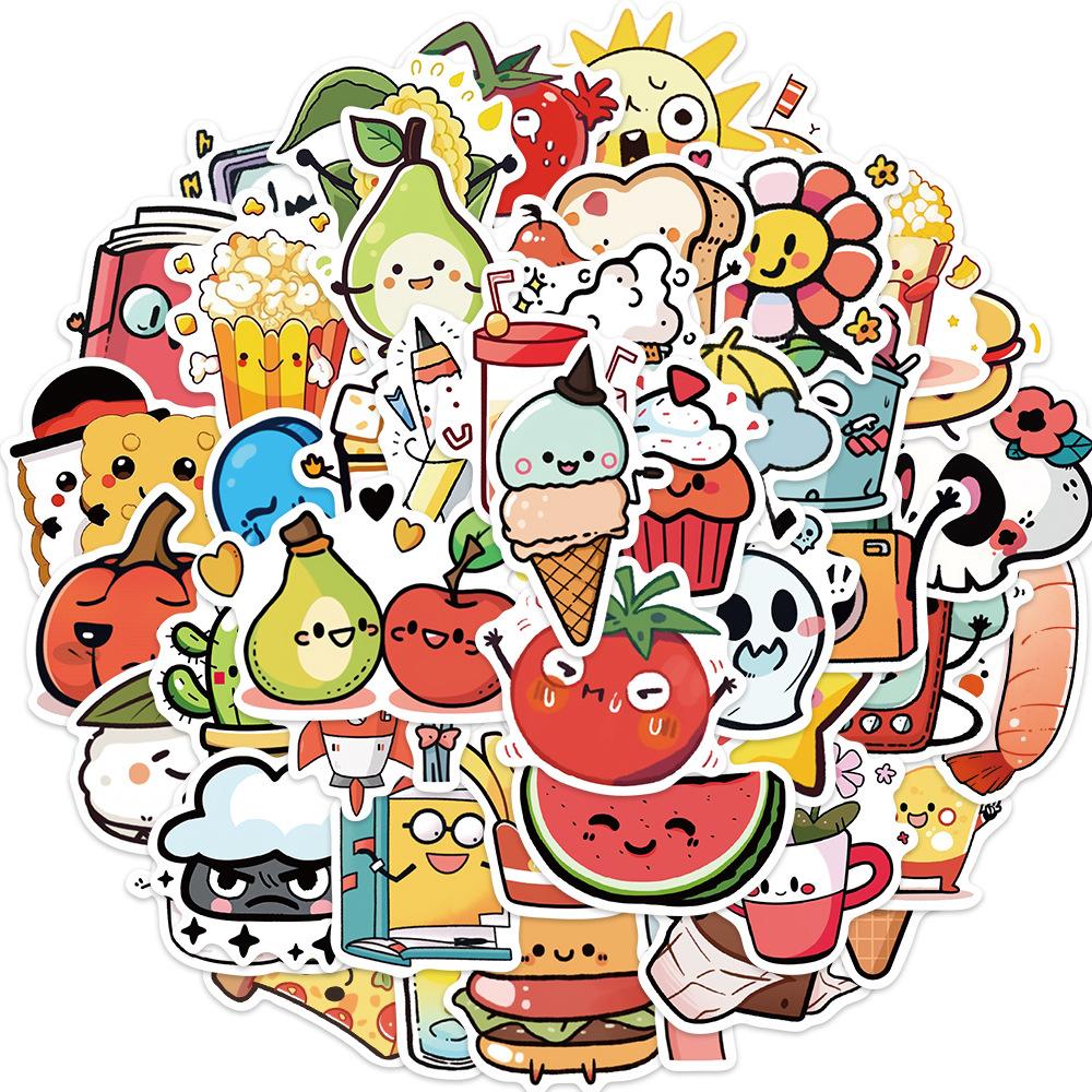 

50 Cartoon Mood Life Graffiti Stickers Personalized Decorative Guitar Notebook Suitcase DIY Waterproof