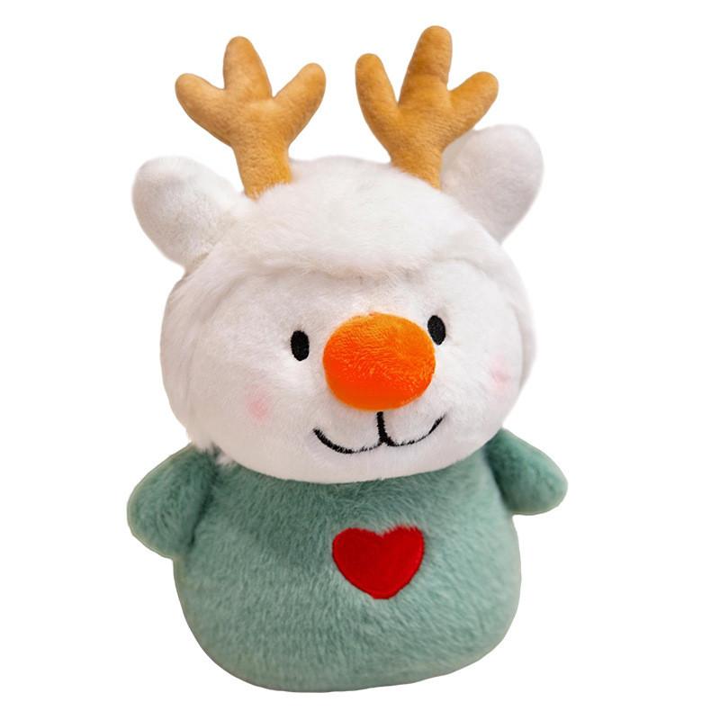 Christmas And Tree Reindeer Plush Toys With Clown Design For Festival Gifts