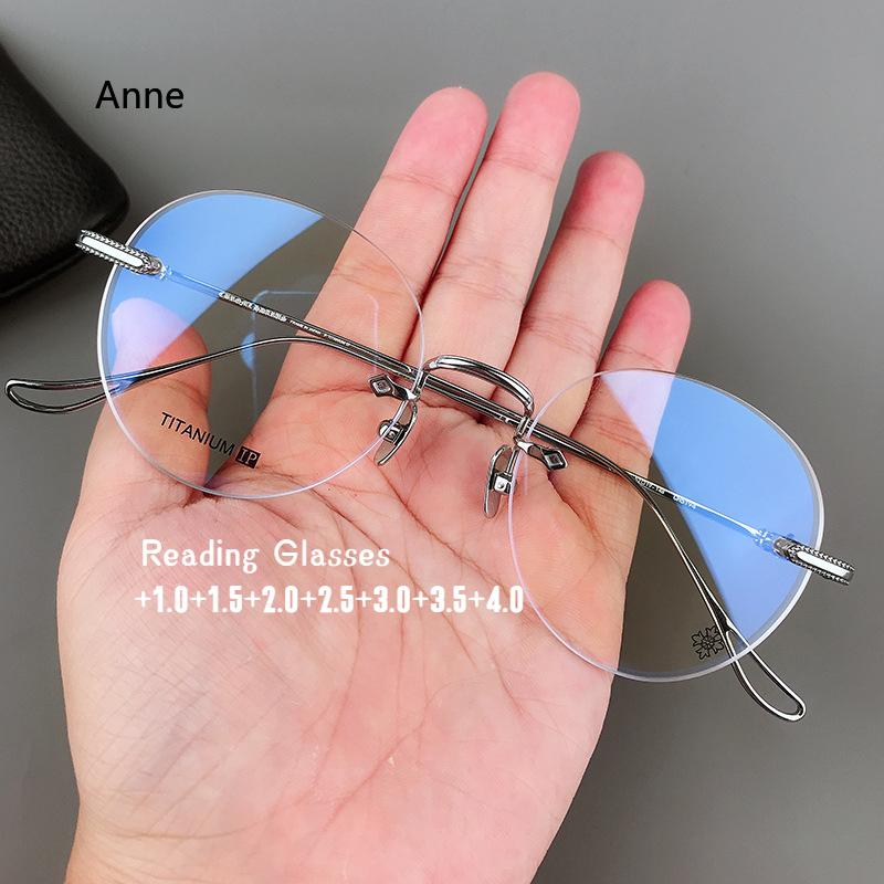 Retro Metal Round Reading Glasses Women Blue Light Blocking Presbyopia Eyeglasses with Diopter +1.0...+4.0 Women's Grade Glasses