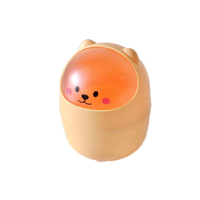 Ins Style Kreativer süßer Home-Desktop mit Deckel Mülleimer Kleine Mini Kawaii Schlafzimmer Schreibtisch Aufbewahrungsbox Stifthalter Geben Sie einen Aufkleber