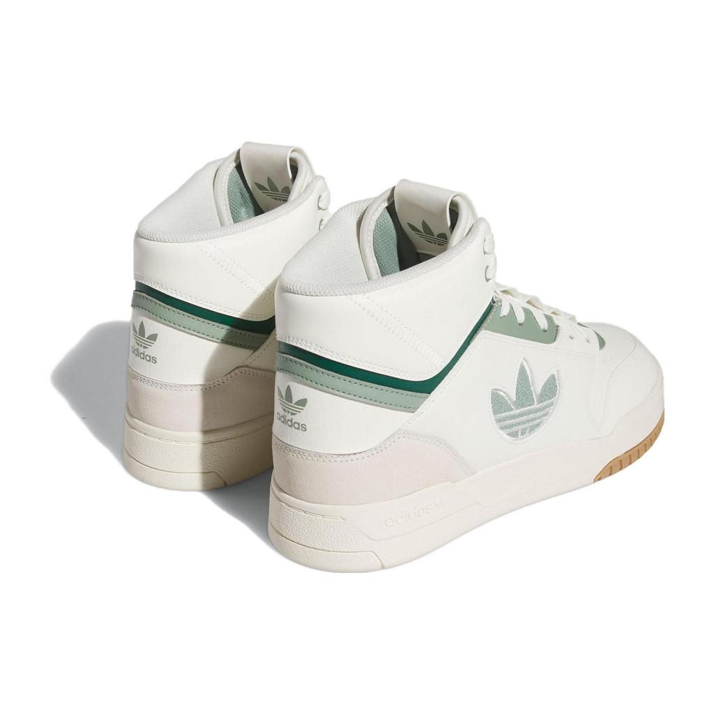 Adidas Originals Drop Step XL Fabric Synthetic Leather Comfortable Versatile Durable High-Top Sneakers Men Sneakers White Green IF2675