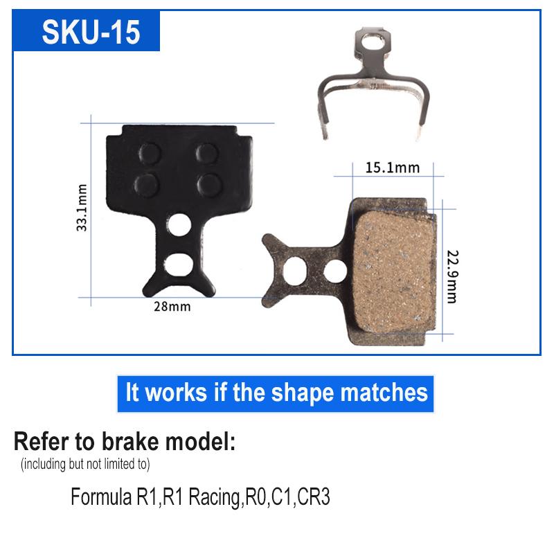 4 par Resin sykkel sykkel skive bremseklosser for SHIMANO SRAM AVID HAYES Magura Formula og scooter sykkel skive bremse