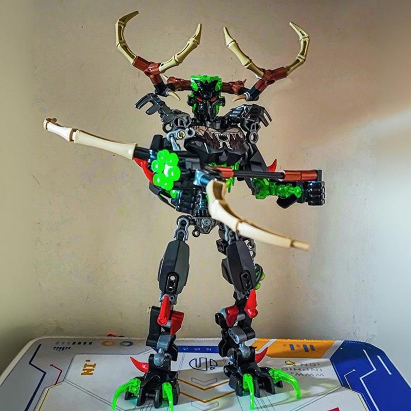 Neue Bionicle Kreatur Meister der Goldenen Maske Bausteine Feuer Uniter Tahu Kombinierter Roboter Mech Steine Spielzeug Für Jungen Geschenke