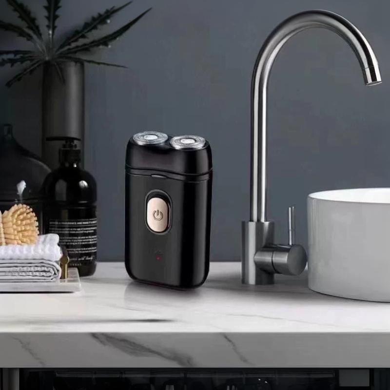 1 Set Usb Rechargeable Portable Electric Shaver Men Shaving Tool For Men Waterproof Mini Travel Rotary Razor