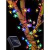 50Leds Solar Garden Outdoor String Lights, Cherry Blossom-Shaped LEDs. 8 Modes Available For Outdoor Use. Fairy Lighting For Christmas Trees.