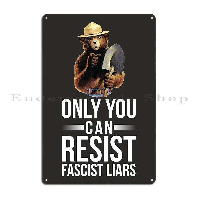 Only You Can Prevent Wildfires Smokey the Bear Communism Funny Camping Dumpster Fires Metal Plaque Club Printed Tin Sign Poster