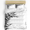 Black And White Flower Dragonfly Butterfly Bedding Set 3pcs Duvet Cover Pillowcase Quilt Cover Double Bed Set Home Textile