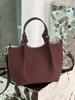 Elegant Women's Genuine Cowhide Bucket Handbag - Versatile Single Shoulder & Crossbody Style.