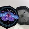 1pc Moonlit Moth Mandala Umbrella with Plastic Handle,Suitable for All Seasons Home Travel Outdoor UmbrellaDD1370
