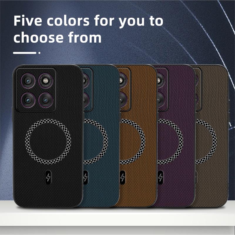 3D Leather Texture Wireless Charging ShockProof Magnetic Case For Motorola Edge 60 Pro Edge60Pro 5G Phone Cover
