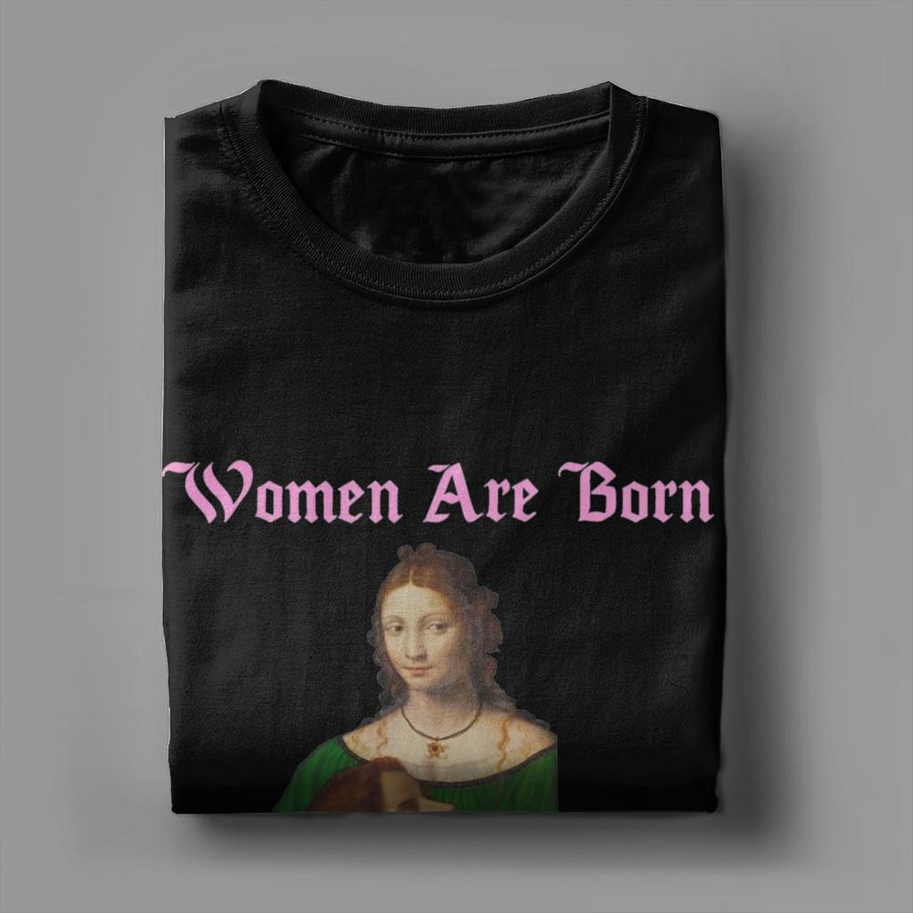 Kobiety Rodzą Się, Aby Służyć Mężczyznom Koszulki Męskie Bawełniana Koszulka Casual Okrągły Dekolt T-Shirty Krótki Rękaw Topy Pomysł na Prezent