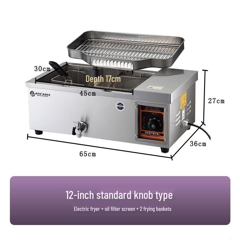 Commercial Deep Fryer: Multi-Functional Large Capacity Automatic Electric Fryer for Dough Sticks and Twists.