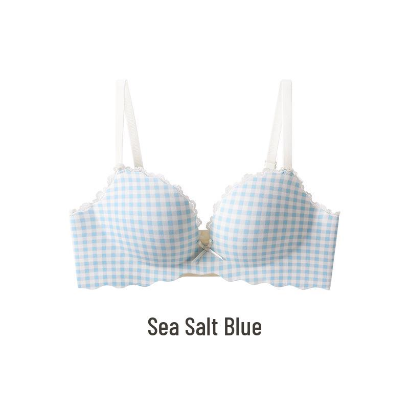 3D Push-Up karierte Unterwäsche: Vergrößert kleine Brüste, Dicke Cups für einen vollen, angehobenen und bequemen Look.