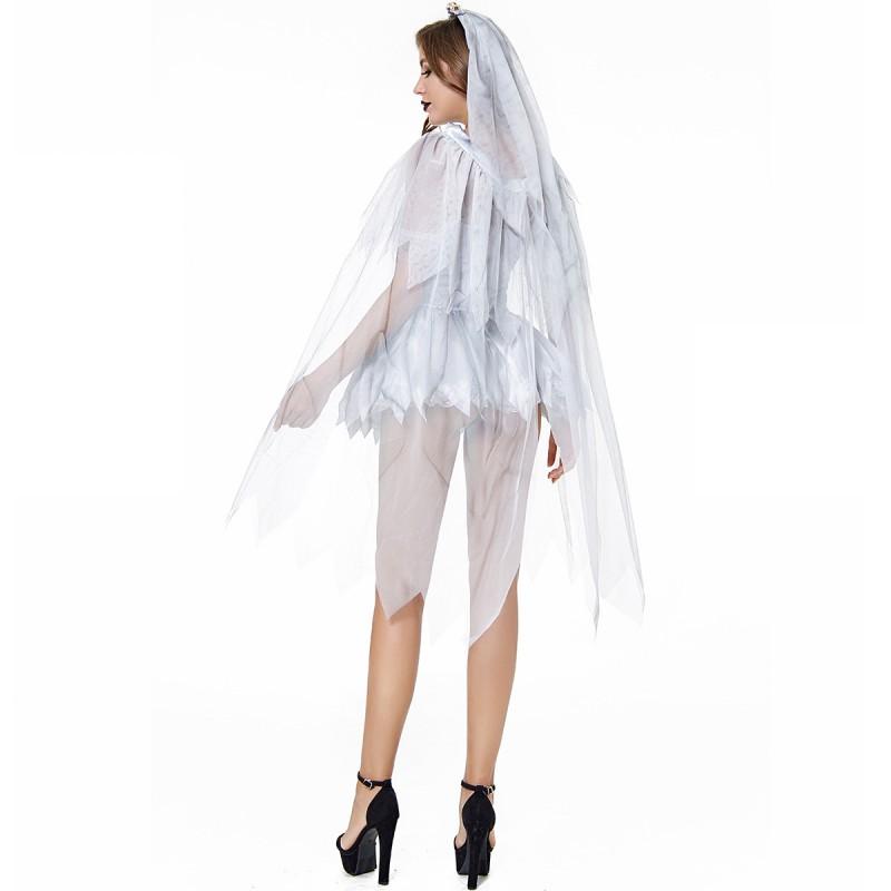 Womens Devil Vampire Bride Costume Game Uniform Cosplay Halloween Outfit M L XL