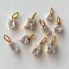 eManco 4 /6/8/10MM Stainless Steel Zircon Geometric Shape Charms Pendants Jewelry Making Supplies Diy Findings Accessories