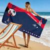 New England Patriots Logo Print Beach Towel, Large Soft Quick Dry Towel for Beach Camping Swimming
