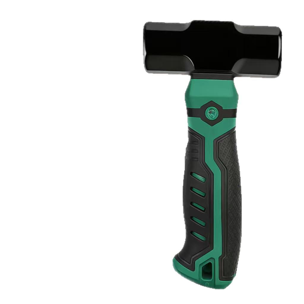 Mini Sledgehammer: Multi-Functional Short-Handled Iron Hammer with Nail Puller and Octagonal, Round-Headed Design.