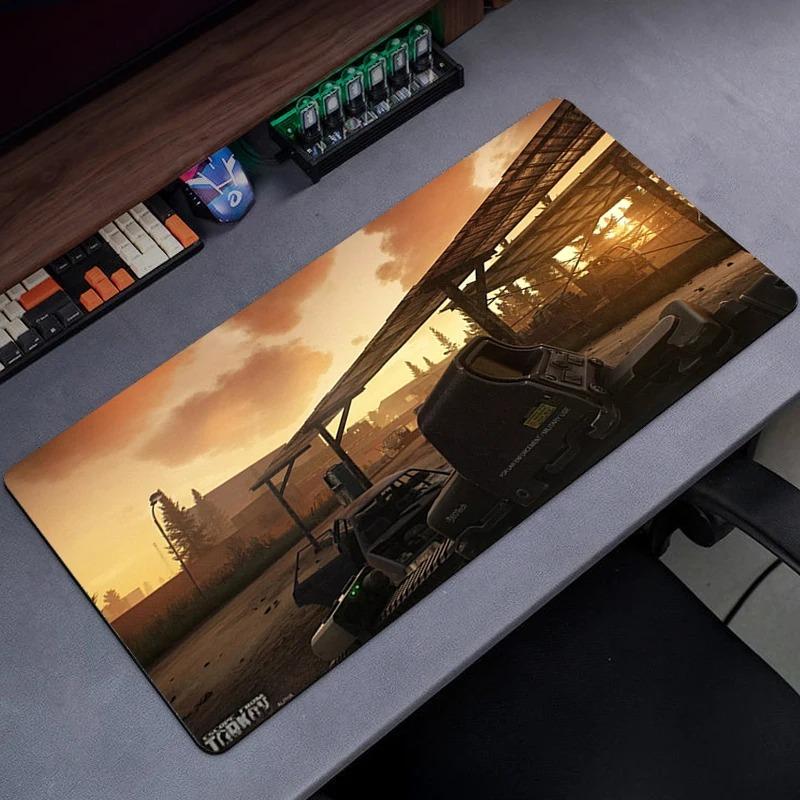 Tapete de Mouse para Jogos Escape From Tarkov com Bordas Costuradas para Escritório, Teclado de Computador, Laptop e Mesa de Casa com Base de Borracha Antiderrapante