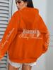 Merry Christmas Leopard Print Women's Hoodie Sweatshirt with Tree Pattern