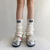 Leg Warmers Women Autumn Winter Cotton Knitted Foot Cover Girls Leg Warmers Lolita Kawaii Cute Loose Long Socks Stockings Women