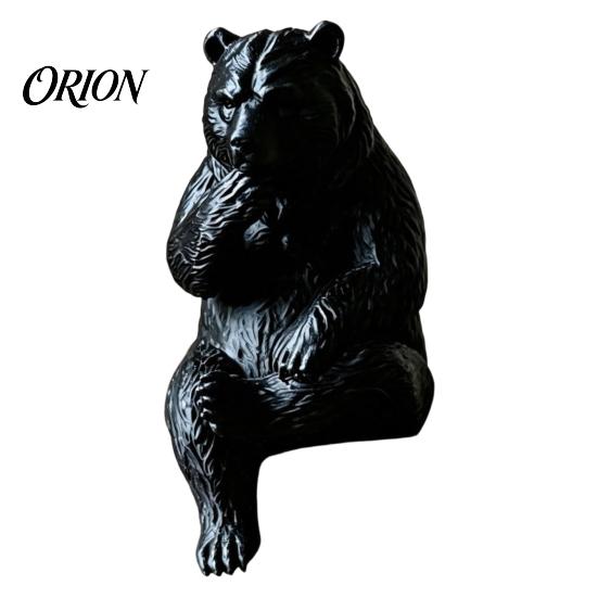 Creative Gifts for Animal Lovers 3D Print Bear Figurine Statue, Matte Resin Relief Sculpture, Nordic Office Desk Aesthetic Decorations Minimalist