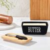 Ceramic Butter Cup with Lid and Knife Is Perfect for Cheese Yellow Oil Cans. Creative and Interesting Design Is Convenient