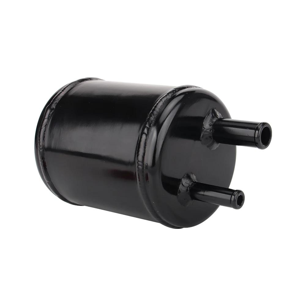 Racing Power Steering Fluid Reservoir Tank with Clamps Aluminium Alloy Fuel Cell Surge Tank Power Steering Oil Catch Can Tank