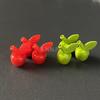 Small Particle Building Block MOC Accessories Compatible with 33051 Parts, Miniature Food Fruit, Red Apple Green Apple