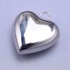 High Quality 6pcs Silver Color Heart Charm Stainless Steel Charms For Jewelry Making Pendnat Breloque Acier Inoxydable Materials