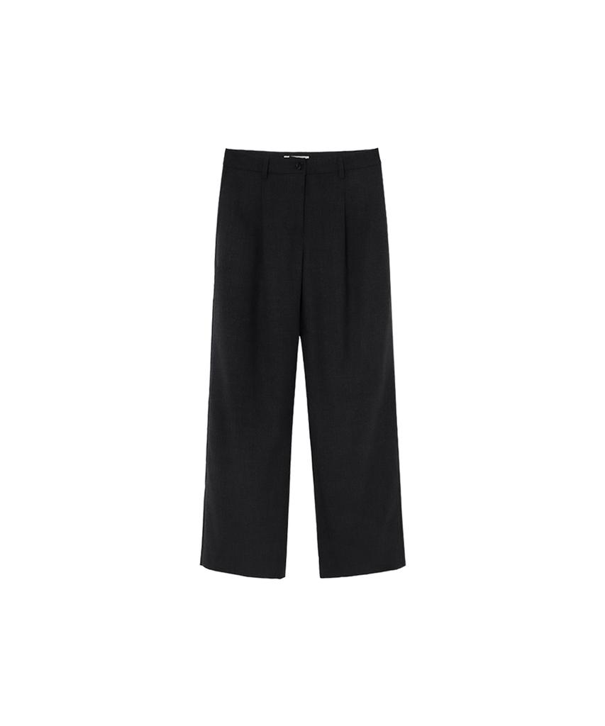 Siyajyu Sipt7133 Modern Semi Bootcut Slacks_Black