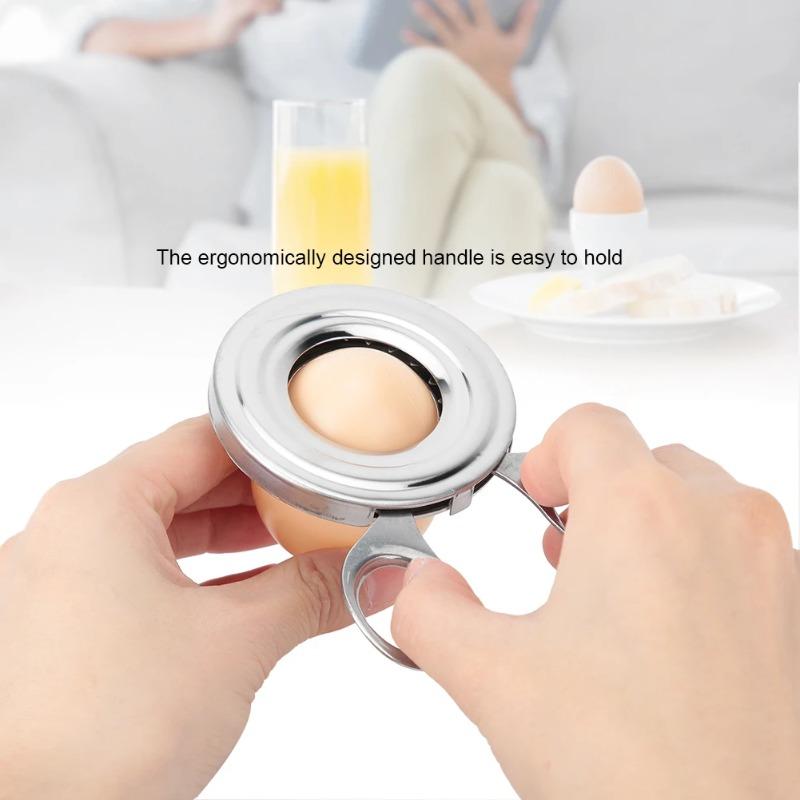 Egg Topper Cutter Quick Egg Shell Remover Tool for Breakfast Making and Household Kitchen Use Stainless Steel Egg Opener