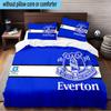 Football Club Everton 3PCS Print Bedding Set, Includes A Duvet Cover and Two Pillowcases for Bedroom, Dormitory, Suitable for All Seasons