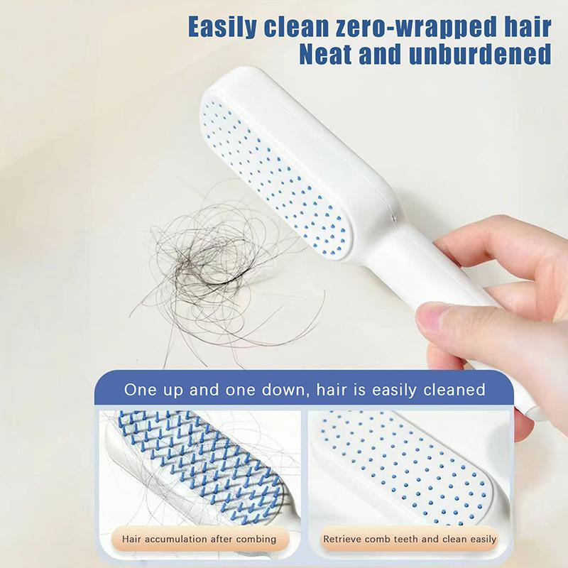 Self Cleaning Hair Massage Airbag Comb Retractable Comb Anti-Static Hair Smoothing Comb Scalp Cleaning Massage Comb Hair Fluffy