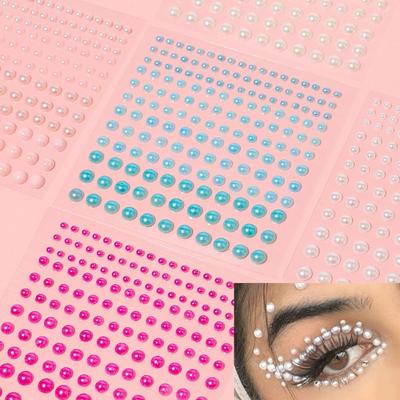165pcs Self Adhesive Self Adhesive Pearls Stickers Face Pearls Stickers  for Hair Face Makeup
