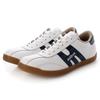 Mobus MUNSTER Sneakers for Men and Women, Genuine Leather, Sports, Casual, with Functional Insoles, Walking Shoes (WHITE/NAVY CROCO, Japanese Shoe Siz